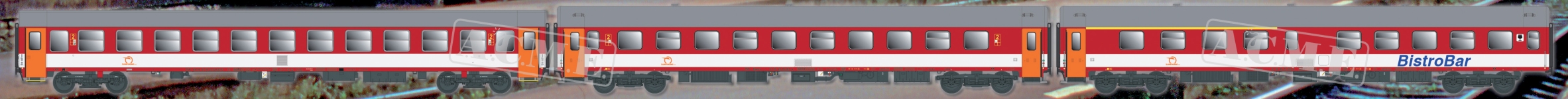 ACME 55349 - H0 - 3-tlg. Set Personenwagen Slovenská strela, ZSSK, Ep. V-VI